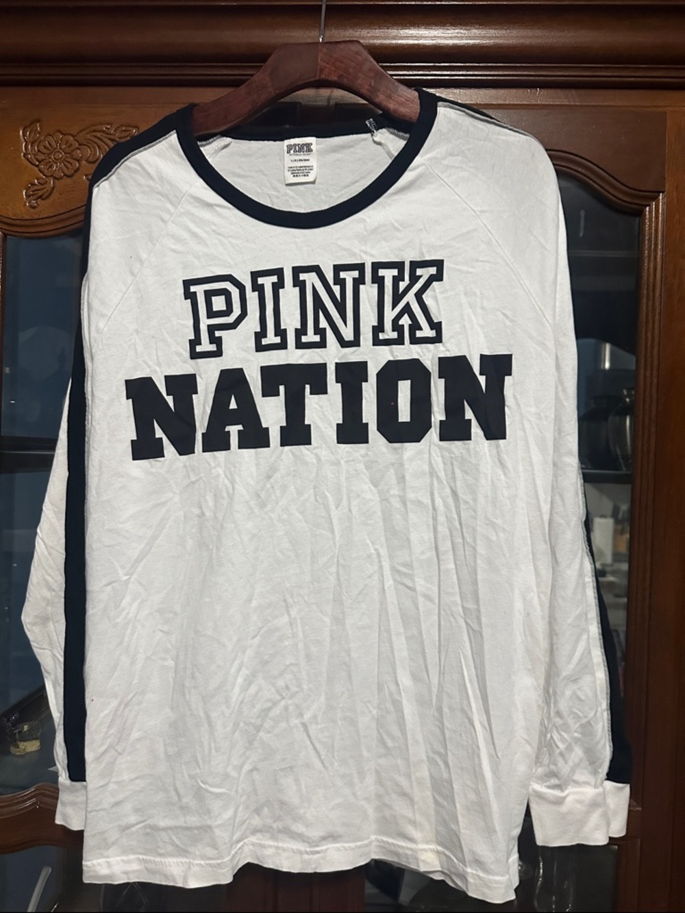 PINK Nation Long Sleeve Baseball Tee